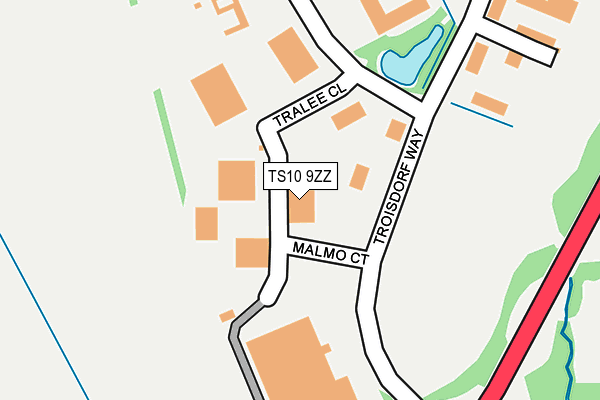 TS10 9ZZ map - OS OpenMap – Local (Ordnance Survey)