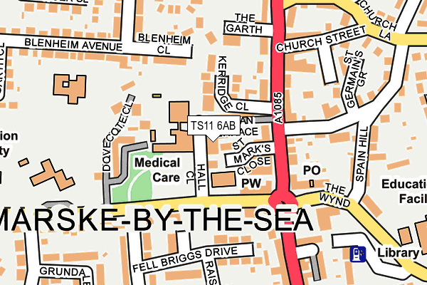 TS11 6AB map - OS OpenMap – Local (Ordnance Survey)