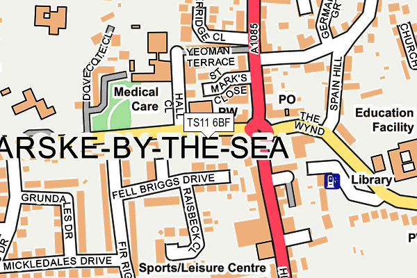 TS11 6BF map - OS OpenMap – Local (Ordnance Survey)