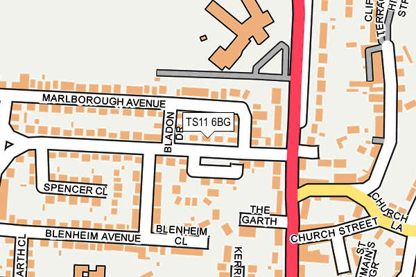 TS11 6BG map - OS OpenMap – Local (Ordnance Survey)