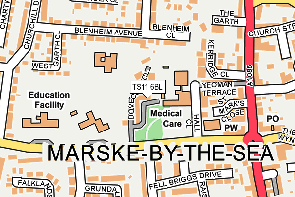 TS11 6BL map - OS OpenMap – Local (Ordnance Survey)