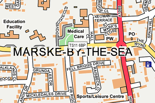 TS11 6BP map - OS OpenMap – Local (Ordnance Survey)