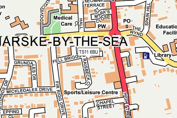 TS11 6BU map - OS OpenMap – Local (Ordnance Survey)