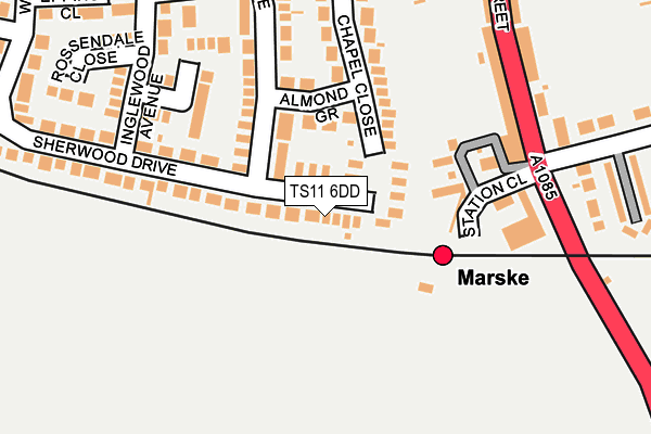 TS11 6DD map - OS OpenMap – Local (Ordnance Survey)