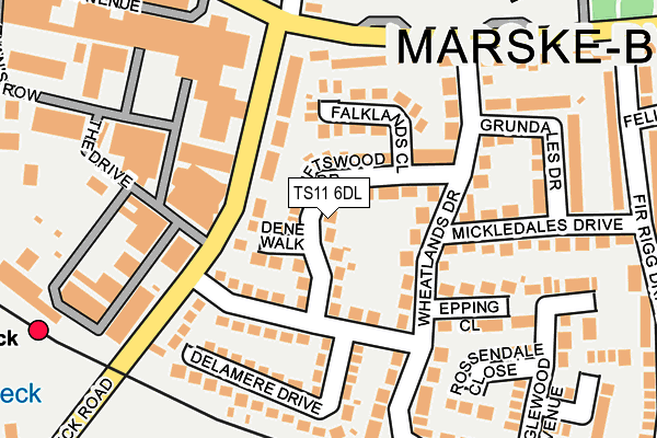 TS11 6DL map - OS OpenMap – Local (Ordnance Survey)