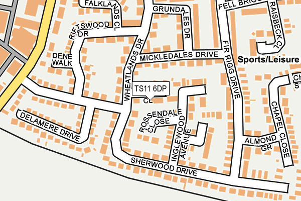 TS11 6DP map - OS OpenMap – Local (Ordnance Survey)