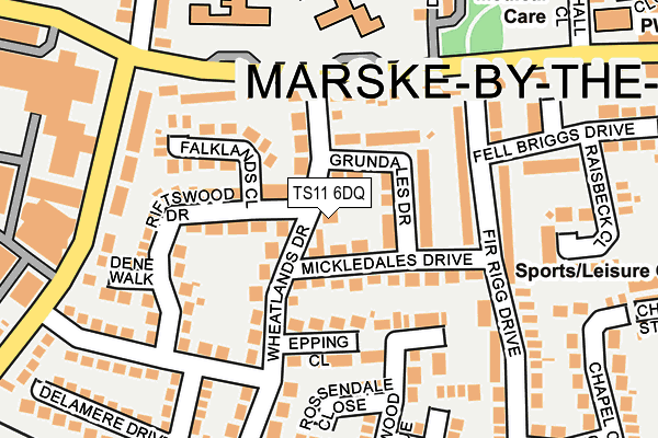 TS11 6DQ map - OS OpenMap – Local (Ordnance Survey)