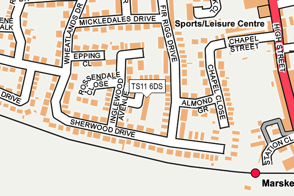 TS11 6DS map - OS OpenMap – Local (Ordnance Survey)