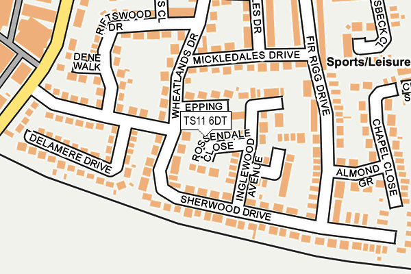 TS11 6DT map - OS OpenMap – Local (Ordnance Survey)