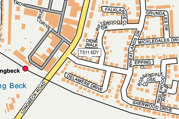 TS11 6DY map - OS OpenMap – Local (Ordnance Survey)