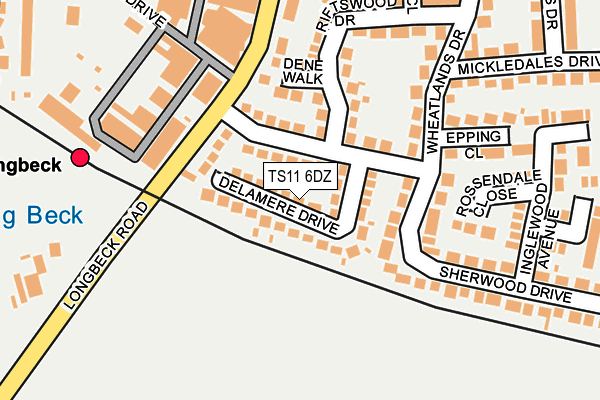 TS11 6DZ map - OS OpenMap – Local (Ordnance Survey)