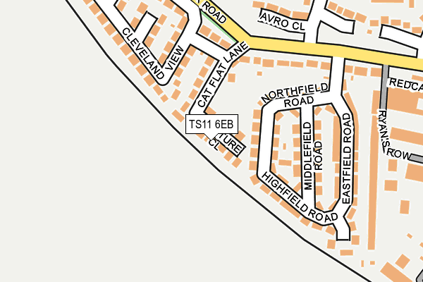 TS11 6EB map - OS OpenMap – Local (Ordnance Survey)