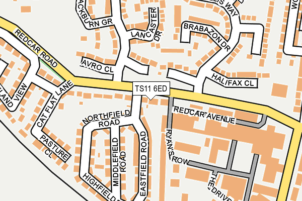 TS11 6ED map - OS OpenMap – Local (Ordnance Survey)