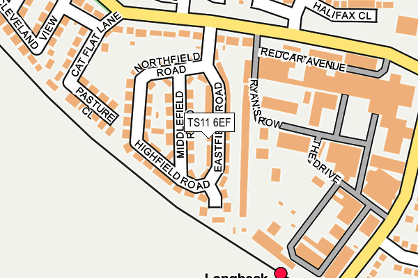 TS11 6EF map - OS OpenMap – Local (Ordnance Survey)