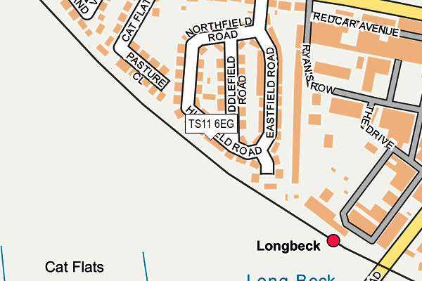 TS11 6EG map - OS OpenMap – Local (Ordnance Survey)