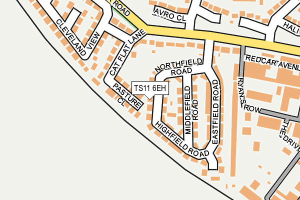 TS11 6EH map - OS OpenMap – Local (Ordnance Survey)