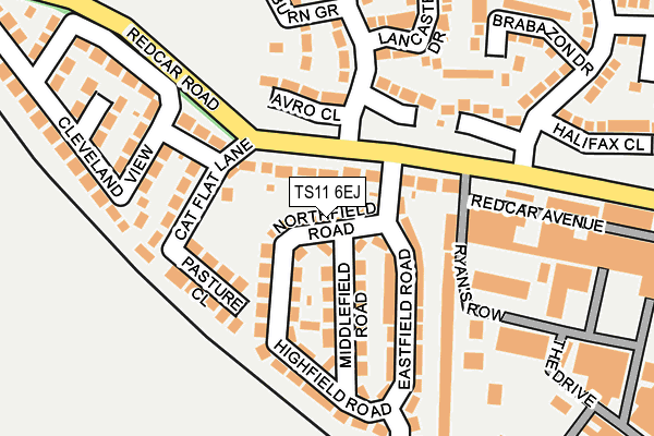 TS11 6EJ map - OS OpenMap – Local (Ordnance Survey)