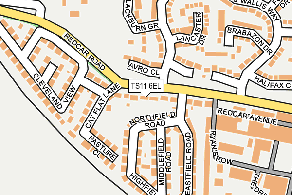 TS11 6EL map - OS OpenMap – Local (Ordnance Survey)