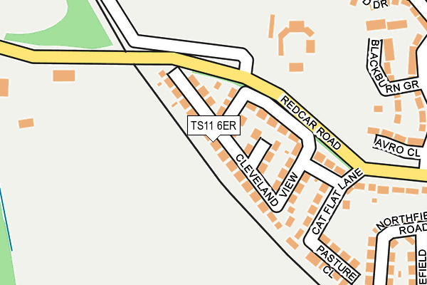 TS11 6ER map - OS OpenMap – Local (Ordnance Survey)