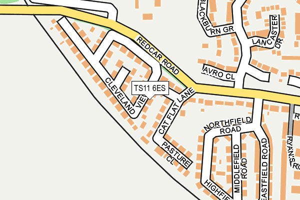 TS11 6ES map - OS OpenMap – Local (Ordnance Survey)