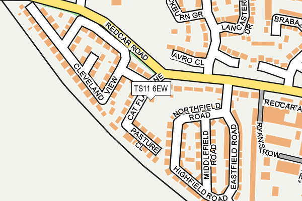 TS11 6EW map - OS OpenMap – Local (Ordnance Survey)