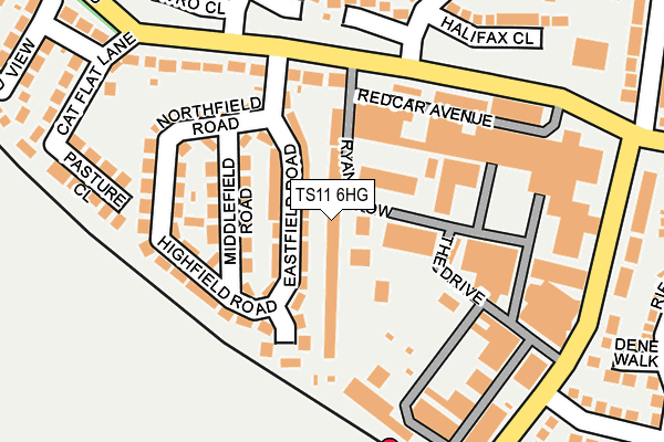 TS11 6HG map - OS OpenMap – Local (Ordnance Survey)