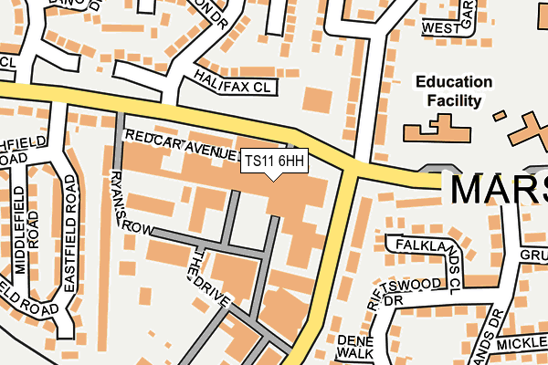 TS11 6HH map - OS OpenMap – Local (Ordnance Survey)