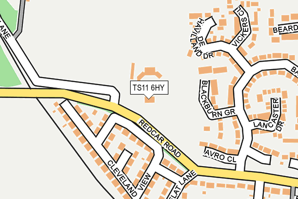 TS11 6HY map - OS OpenMap – Local (Ordnance Survey)