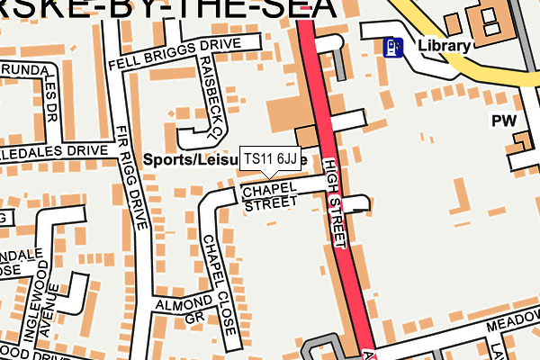 TS11 6JJ map - OS OpenMap – Local (Ordnance Survey)