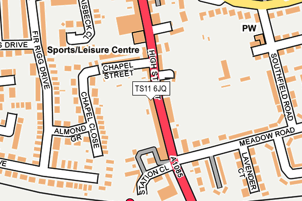 TS11 6JQ map - OS OpenMap – Local (Ordnance Survey)