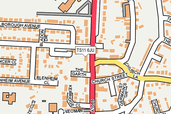 TS11 6JU map - OS OpenMap – Local (Ordnance Survey)