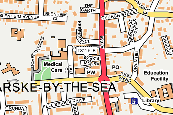 TS11 6LB map - OS OpenMap – Local (Ordnance Survey)