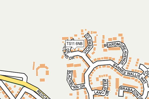 TS11 6NB map - OS OpenMap – Local (Ordnance Survey)