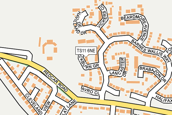 TS11 6NE map - OS OpenMap – Local (Ordnance Survey)
