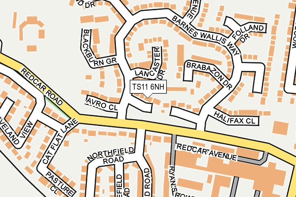 TS11 6NH map - OS OpenMap – Local (Ordnance Survey)