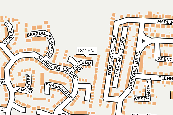 TS11 6NJ map - OS OpenMap – Local (Ordnance Survey)