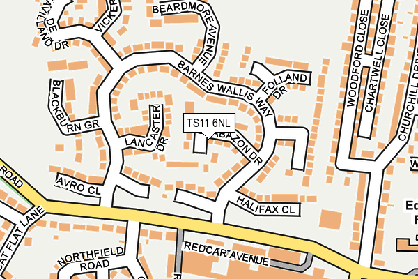 TS11 6NL map - OS OpenMap – Local (Ordnance Survey)