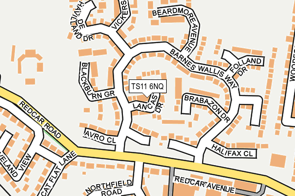 TS11 6NQ map - OS OpenMap – Local (Ordnance Survey)