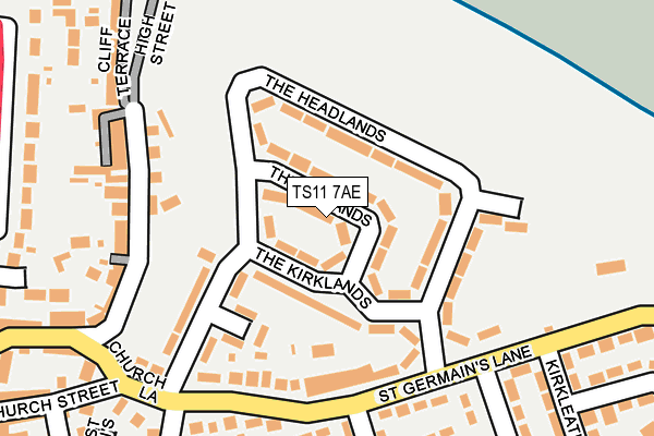 TS11 7AE map - OS OpenMap – Local (Ordnance Survey)
