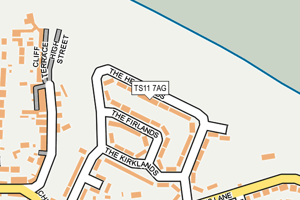 TS11 7AG map - OS OpenMap – Local (Ordnance Survey)