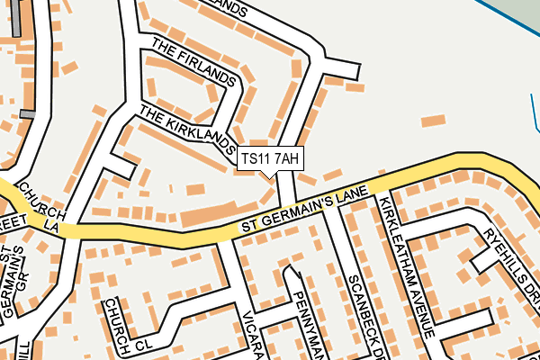 TS11 7AH map - OS OpenMap – Local (Ordnance Survey)