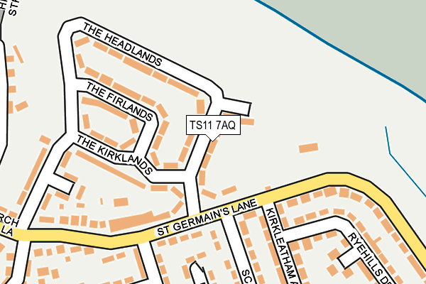 TS11 7AQ map - OS OpenMap – Local (Ordnance Survey)
