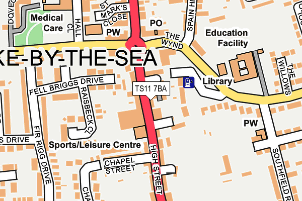 TS11 7BA map - OS OpenMap – Local (Ordnance Survey)