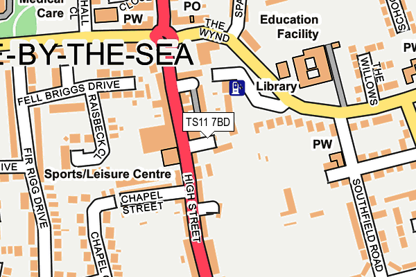 TS11 7BD map - OS OpenMap – Local (Ordnance Survey)