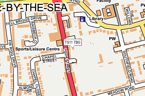 TS11 7BG map - OS OpenMap – Local (Ordnance Survey)