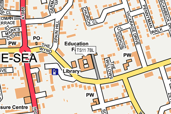 TS11 7BL map - OS OpenMap – Local (Ordnance Survey)