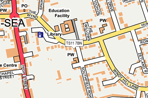 TS11 7BN map - OS OpenMap – Local (Ordnance Survey)