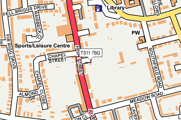 TS11 7BQ map - OS OpenMap – Local (Ordnance Survey)