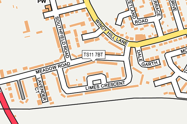 TS11 7BT map - OS OpenMap – Local (Ordnance Survey)