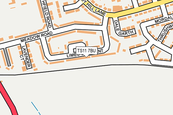 TS11 7BU map - OS OpenMap – Local (Ordnance Survey)